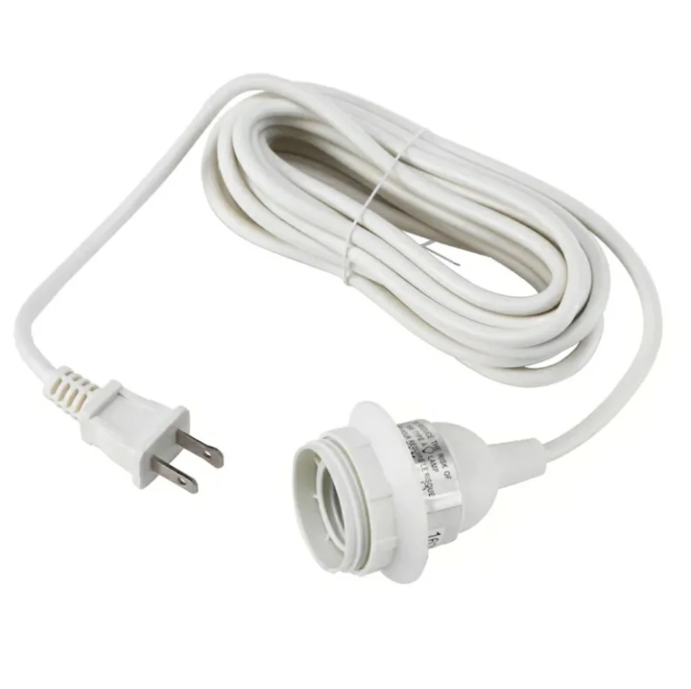 IKEA HEMMA Cord Socket Type A Bulb White 15 ft.